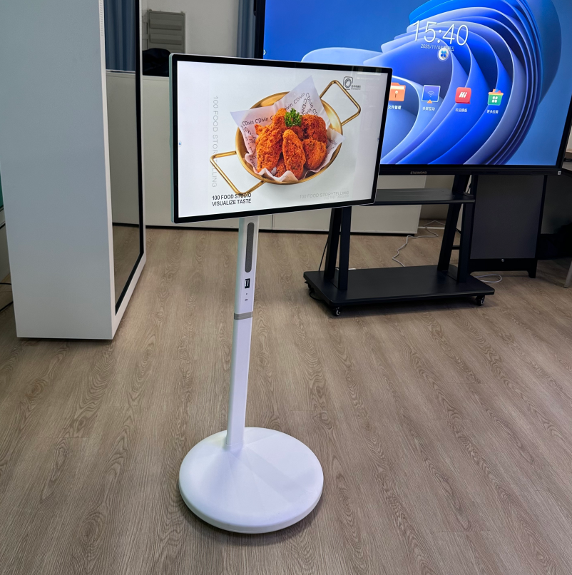 32-Inch Stand-Base Mobile Touch Screen TV oo loogu talagalay meelaynta gudaha ee fasallada