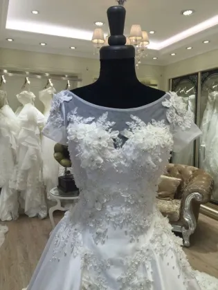 beauty showy new hand work design atelier wedding dress