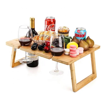 Bamboo Folding Picnic Table for Beach and Outdoor Use
