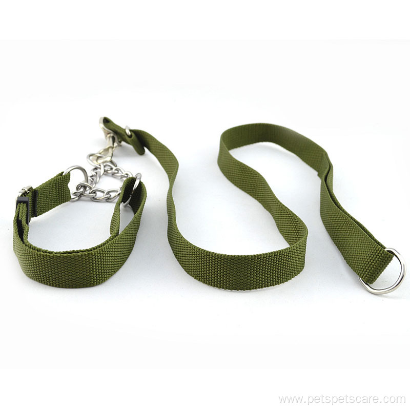 Luxury Silkscreen Logo Dog Collar And Leash Set