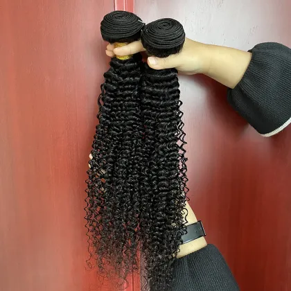 Colored curly hair bonnet curly human hair bundles with closure, Brazilian curly cuticle aligned virgin hair bundles