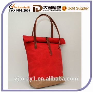 Wholesale Red Tote Canvas Bag Handbag Manufacture