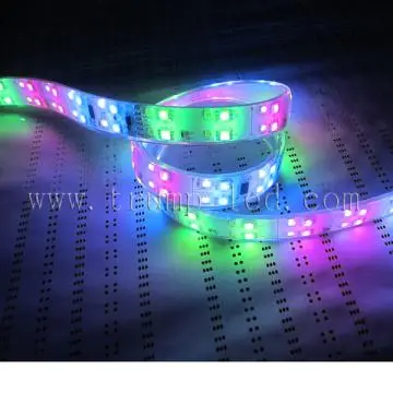 Fluorescent Strip Lights 5050 double row chasing color