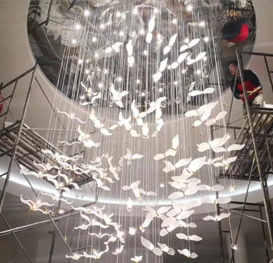 Artistic chandeliers for real estate lobby