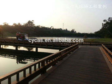 Outdoor strand woven bamboo bridge panel