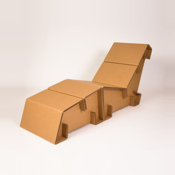 室内装飾用のスタイリッシュな段ボール長椅子