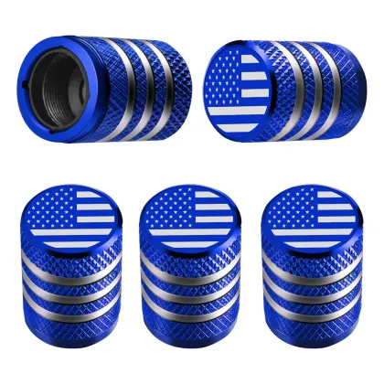 Universal Corrosion-Resistant American Flag Tire Valve Stem Caps and Covers for Car Tires