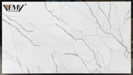 Artificial Quartz Calacatta White Big Slabs Polished