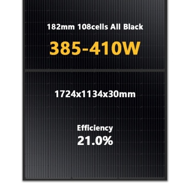EU warehouse all-black mono solar panel 400w 410w