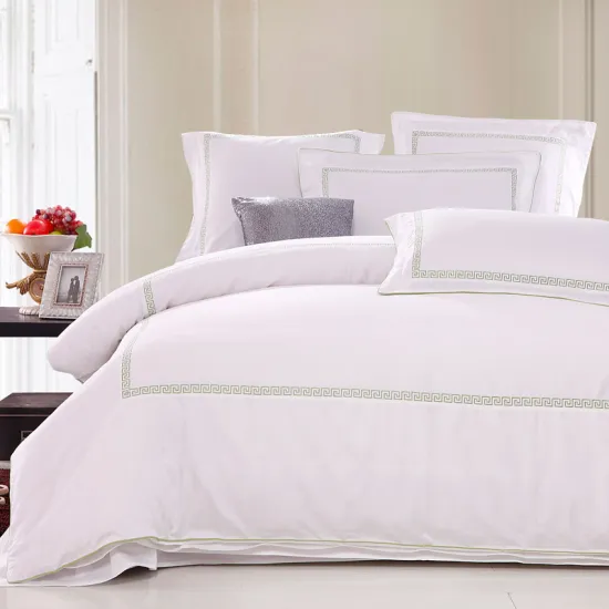 Bedding set hotel unique embroidery bedding linen