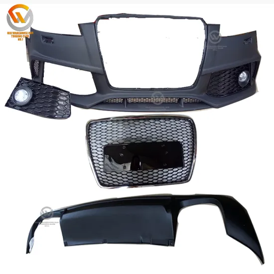 2005-2011 Audi A6/A6L Refitted RS6 Style PP Body Kit - Front Bumper with Grille and Rear Lip
