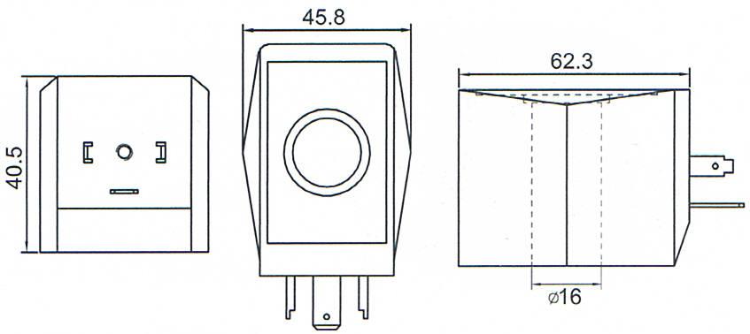 Dimension of BB16039502 Solenoid Coil: