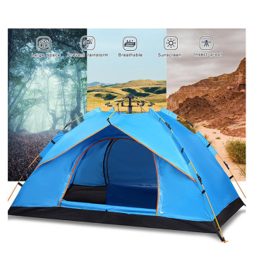 Automatic Mosquito Net Camping Family Pop Up Tent 3-4 Person Fold Tent Outdoor Waterproof