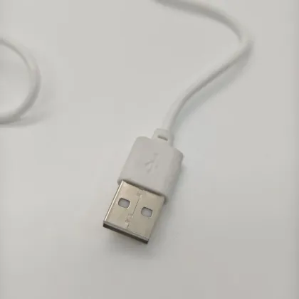 White USB-to-DC Power Cord Compatible with LED Lights & Mini Routers