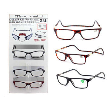 Magnet reading glasses with magnet