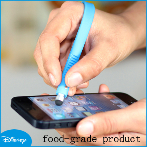 Blue Color Silicone Touch Screen Pen as Silicone Bracelet (A3-188)