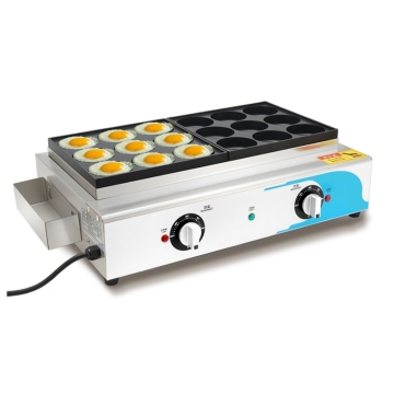 18 Holes Hamburger Pancake Machine & Egg Waffle Maker - Plug-in Electric Heater