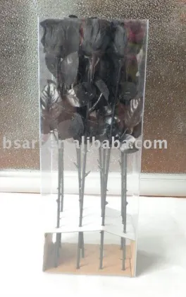 Halloween black Silk flowers roses