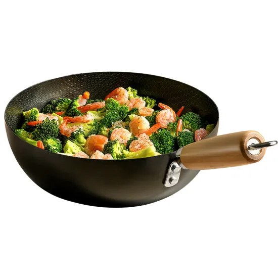 Lightweight HoneyComb Non-Stick Iron Wok for Various Stoves