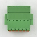 フランジ付きワイヤプラグ可能な端子ブロック