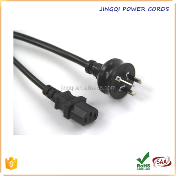 6 ft Australia Power Cord AS 3112 Plug to IEC C13, 3x0.75 mm2, BLACK