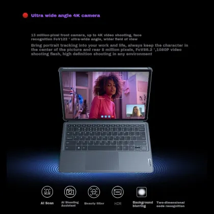 Lenovo K12 Tablet Magnetic Keyboard Case with Bluetooth Function