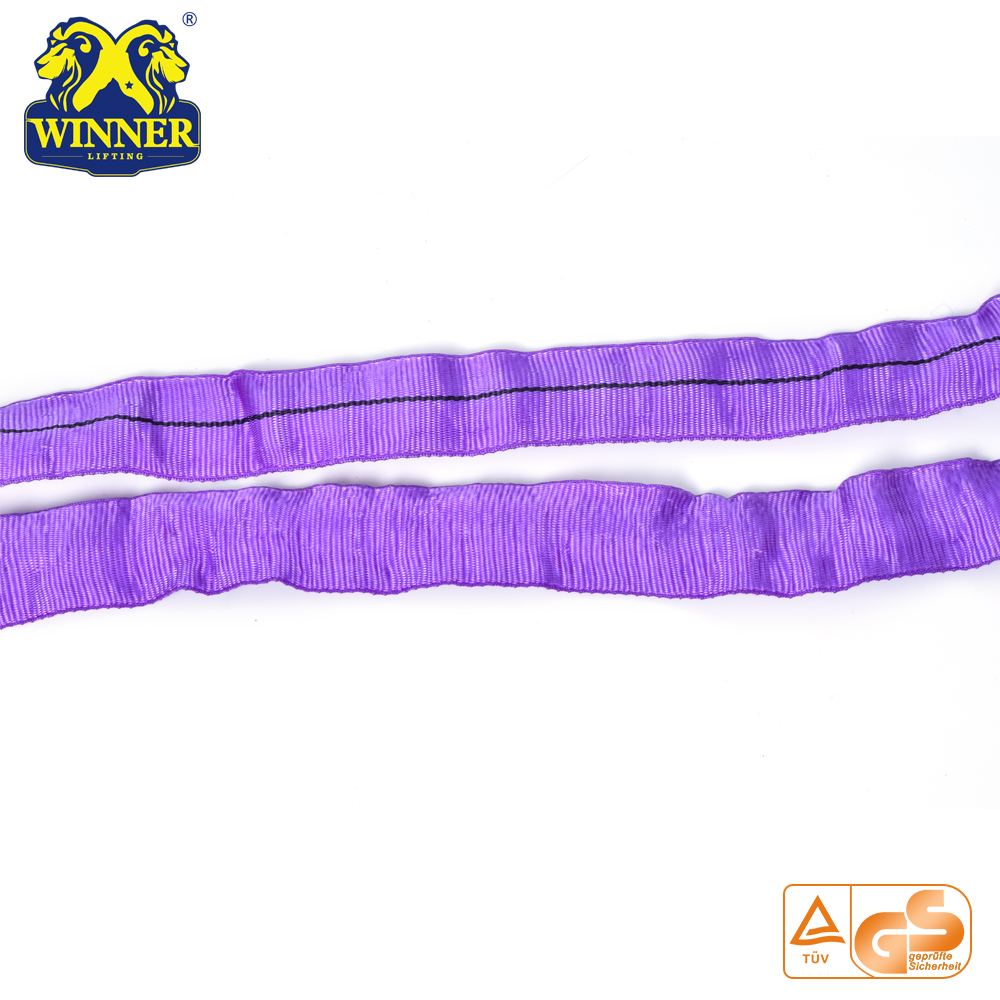 1T Purple Lifting Round SLing Cargo Lashing Belt