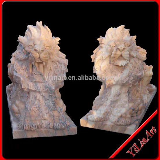 Carved Marble Lion Figure(YL-D169)