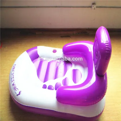 Custom purple inflatable beach mattress, inflatable pool water float mattress
