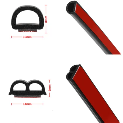 Rubber 3M Adhesive Car Door Weather Seal Strip