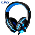 LED USB Stereo hörlurar Gaming Headset PS4