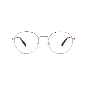 New Good Quality Full Rim Round Simple Design Classical Metal Eyeglasses Frames