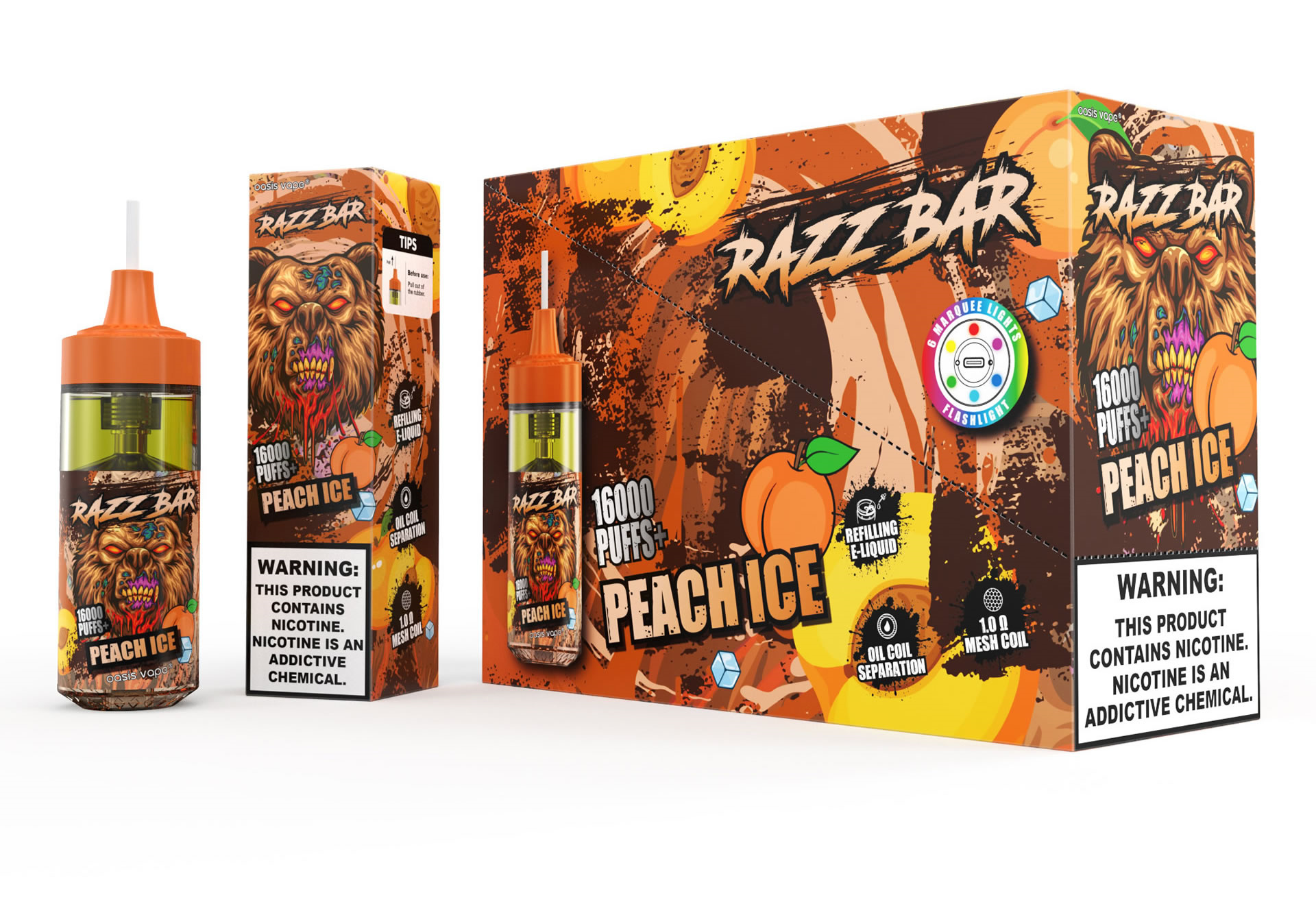 Razz Bar 16000 Disposable Vape Pen 2% Nic