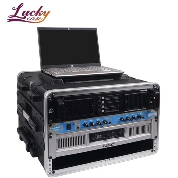 6U PA DJ Rack with 5U Space, ABS Construction, Wheels, and Retractable Handle