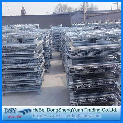 Industry foldable metal wire mesh storage cage price for sale