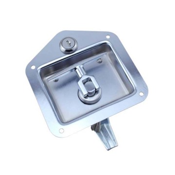 Truck and Trailer Toolbox Lock: Imitation Stainless Chrome Plated Drop T Handle
