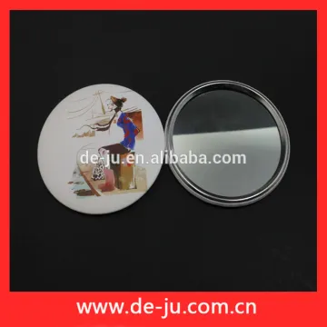 Fancy Design Pocket Light Metal Hand Mirror