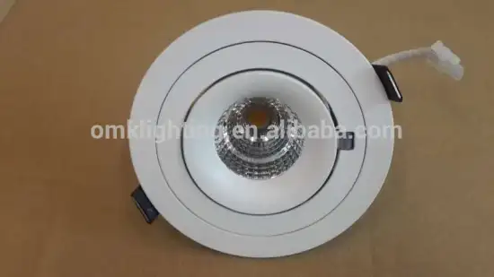 12W dimmable 4000K recessed orientable white Zhongshan COB Downlight