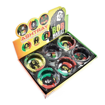 2025 Wholesale Custom Logo Print Round Glass Ashtray
