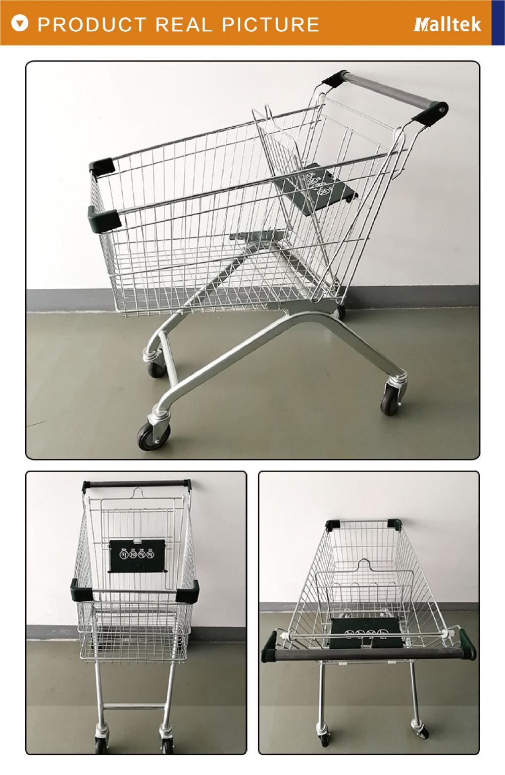 European Style Supermarket Wire Metal Shopping Trolley