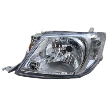 White Moving Car Head Light Toyota Hilux 2008