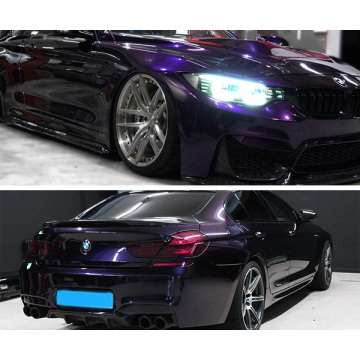 glossy shining purple car wrap vinyl