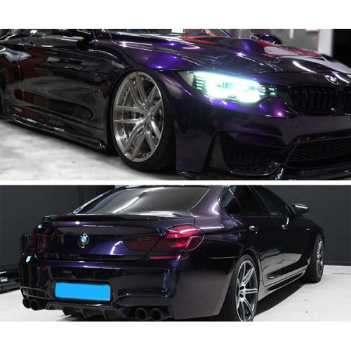 glossy shining purple car wrap vinyl