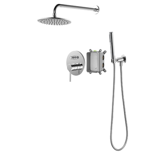 Rain Brass Complete Shower System With Rough-In Valve
