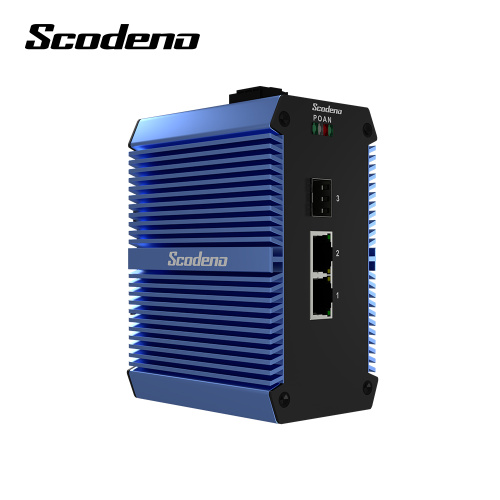 IP50 1 Fiber 10/100/1000M Gigabit 2 Port RJ45 ports For surveillance IP Camera Industrial PoE Switch