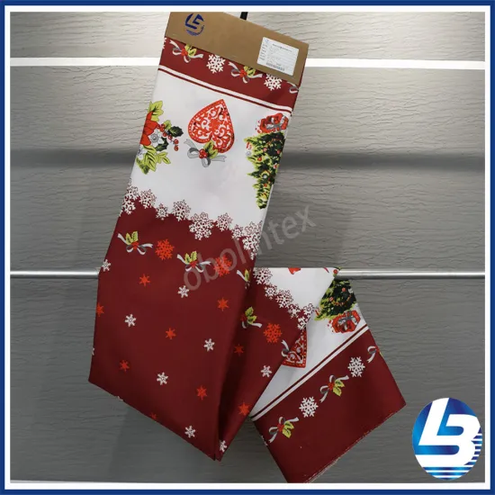 OBL20-H-003 Polyester Minimatte Tablecloth With Lovely Pattern