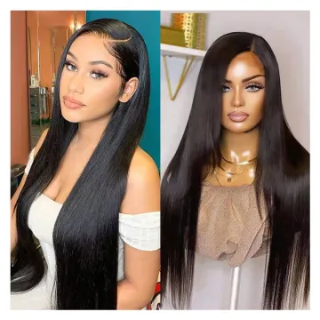 Vendor Hd Transparent Swiss Lace Front Wig Human Hair 360 Lace Frontal Wig Straight Glueless Brazilian 100% Virgin Full Lace Wig