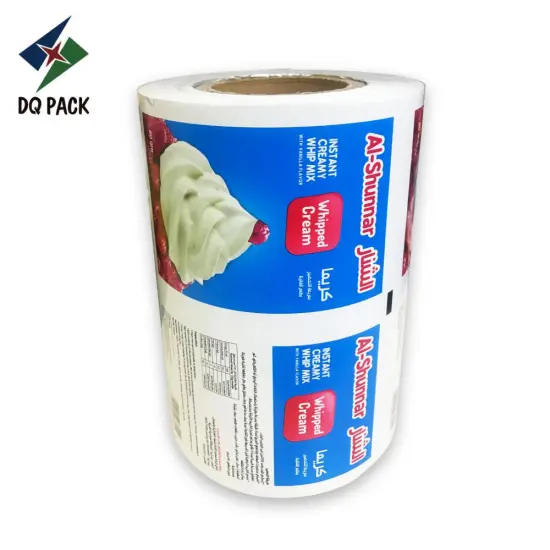 Food grade plastic Roll stock for whipped cream