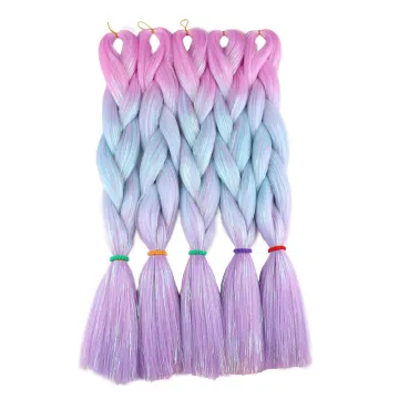 2021 New Style Hair Extensions Factory Wholesale Mix-Tinsel Ombre Synthetic Jumbo Braiding Tinsel Hair With Cheap Price