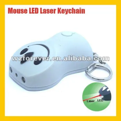 Mouse LED Laser Novelty Keychain